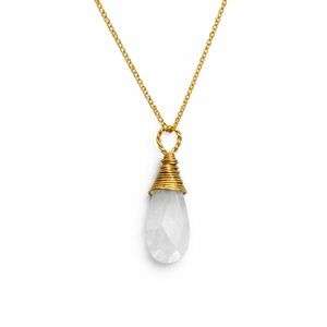 N939 S925 Moonstone Wrapped Necklace